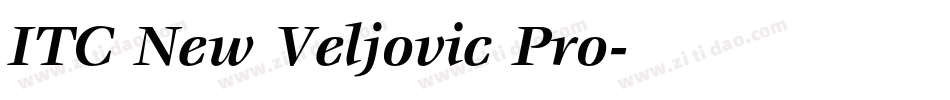 ITC New Veljovic Pro字体转换